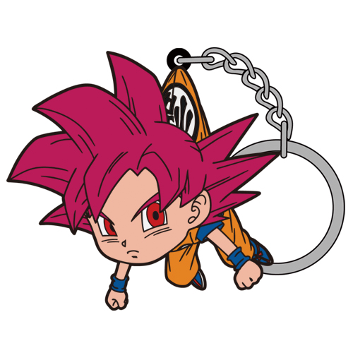 悟空 つままれキーホルダー（超サイヤ人ゴッドVer.） [ドラゴンボール