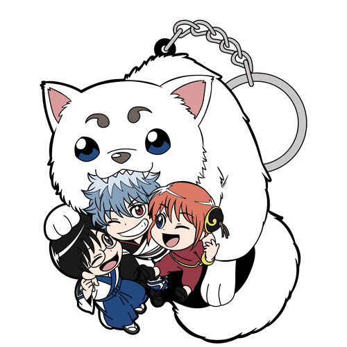 銀さん＆神楽＆新八の万事屋銀ちゃん つままれキーホルダー [銀魂