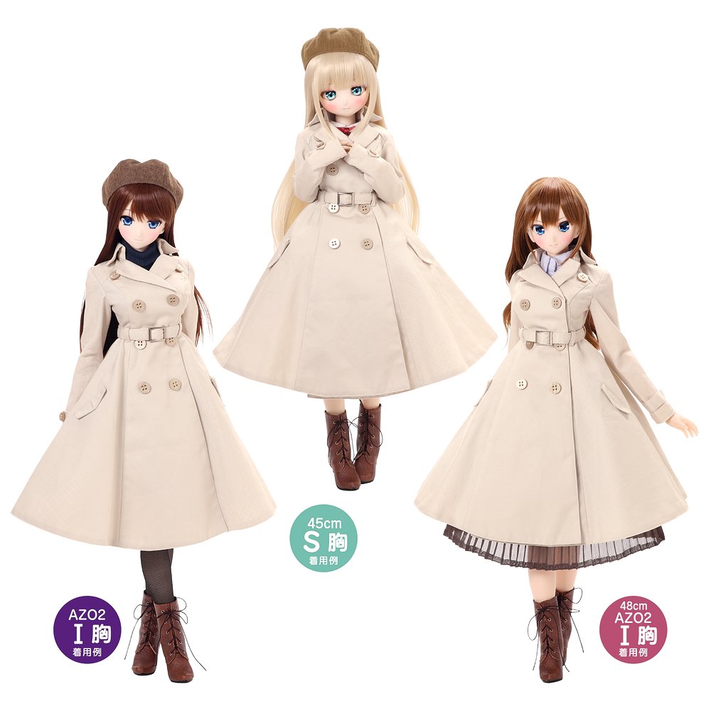 45～50cmドール用】AZO2 フレアトレンチコート [50 Collection] | 公式