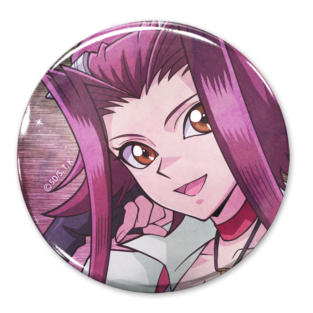 描き下ろし 十六夜アキ 65mm缶バッジ オフモードの決闘者Ver. [遊☆戯