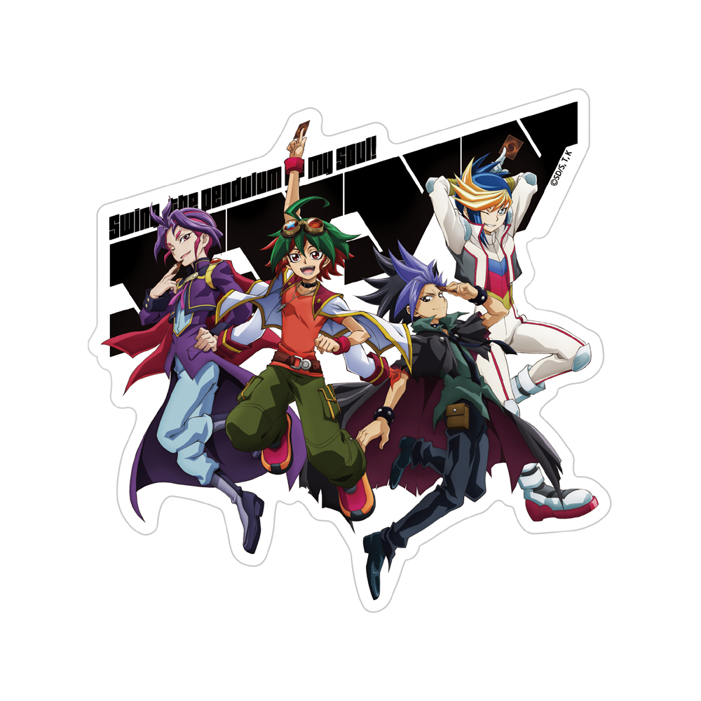 榊遊矢＆ユート＆ユーゴ＆ユーリ集合 屋外対応ステッカー [遊☆戯☆王