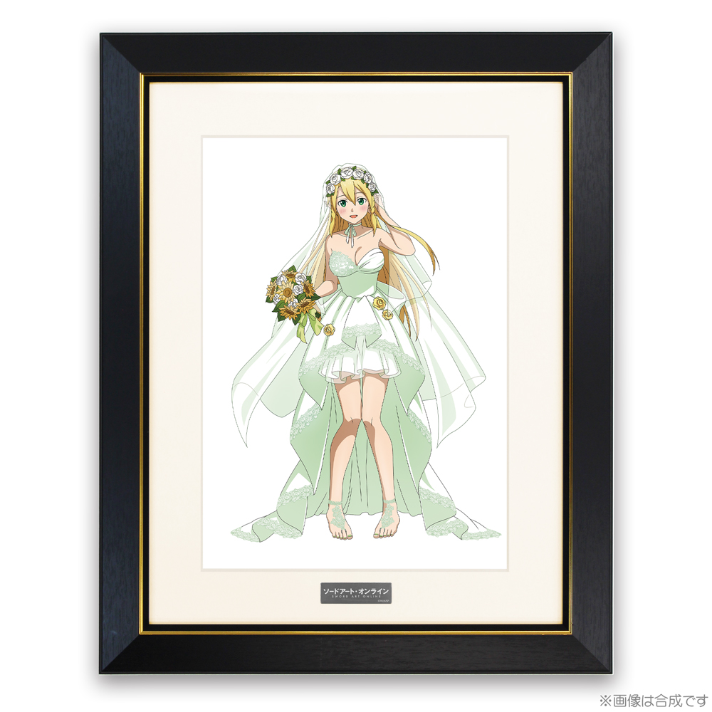 ☆限定☆描き下ろし アスナ A4キャラファイングラフ ウェディング