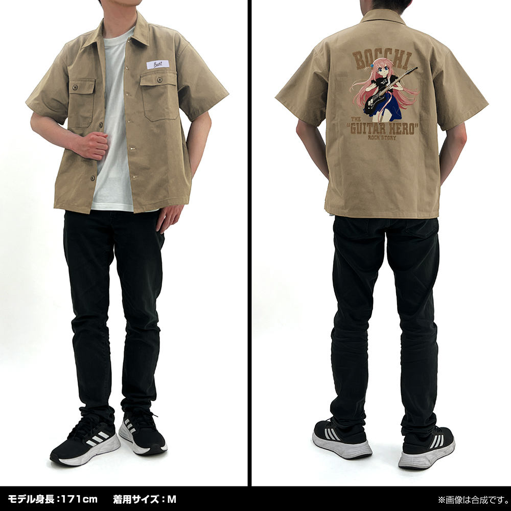 ☆限定☆後藤ひとり 刺繍ワークシャツ Playing the guitar Ver