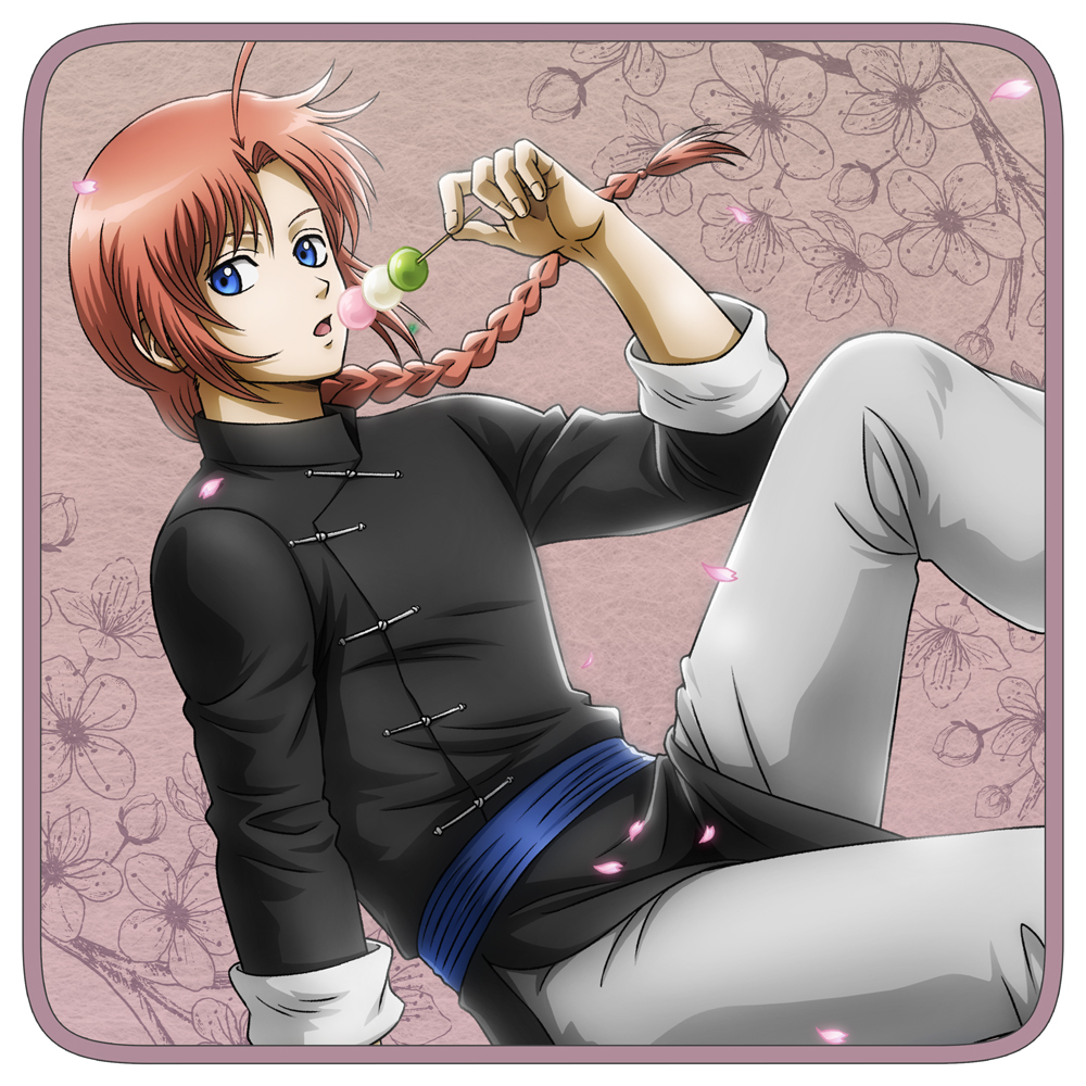 描き下ろし 神威 65mm缶バッジ 小窓から覗く景色Ver. [銀魂