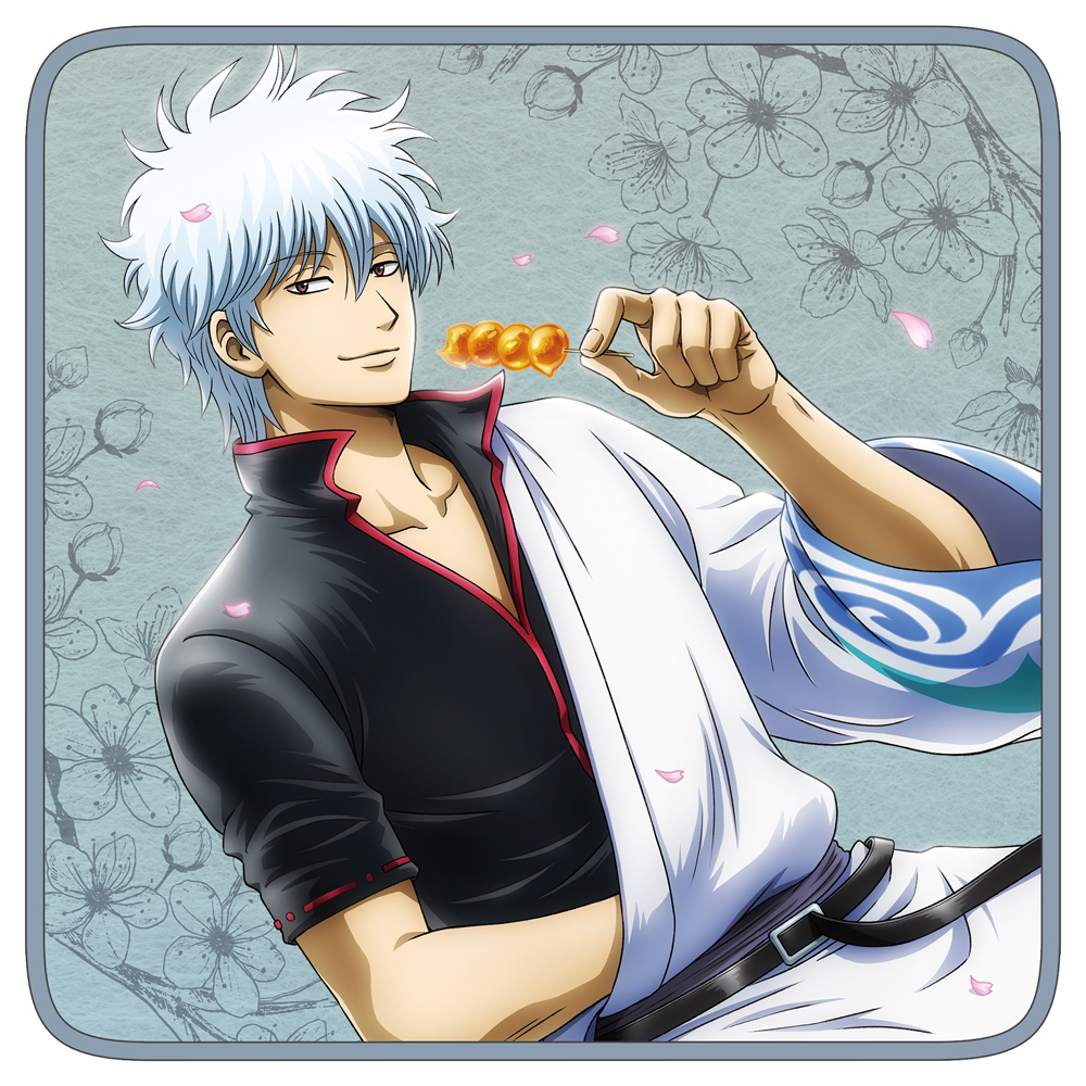 描き下ろし 坂田銀時 フルカラーハンドタオル 小窓から覗く景色Ver