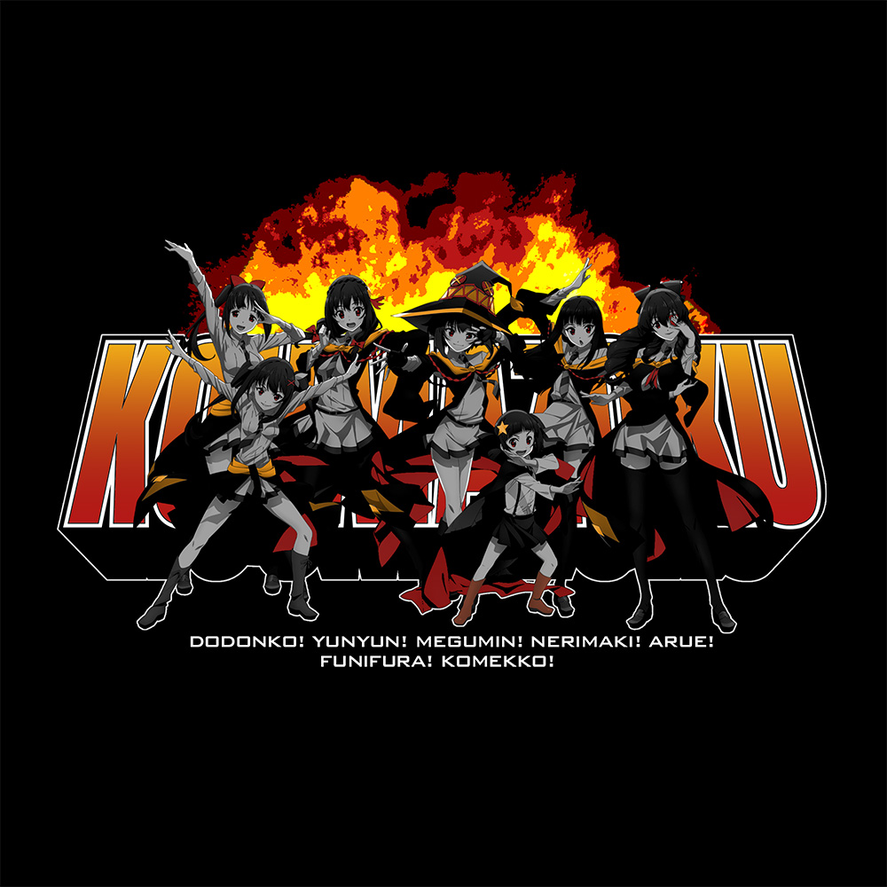 紅魔族 Tシャツ 魔法学園Ver. [この素晴らしい世界に爆焔を！] | 公式