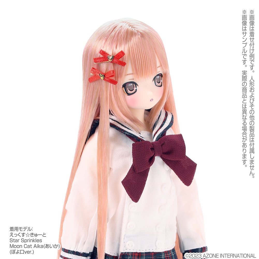 1/6サイズドール用】ドールヘアピン～リボン＆ハート～ （2個セット