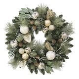 61cm クリスマスリース 2色展開 - ホワイト/ゴールド | Costco Japan