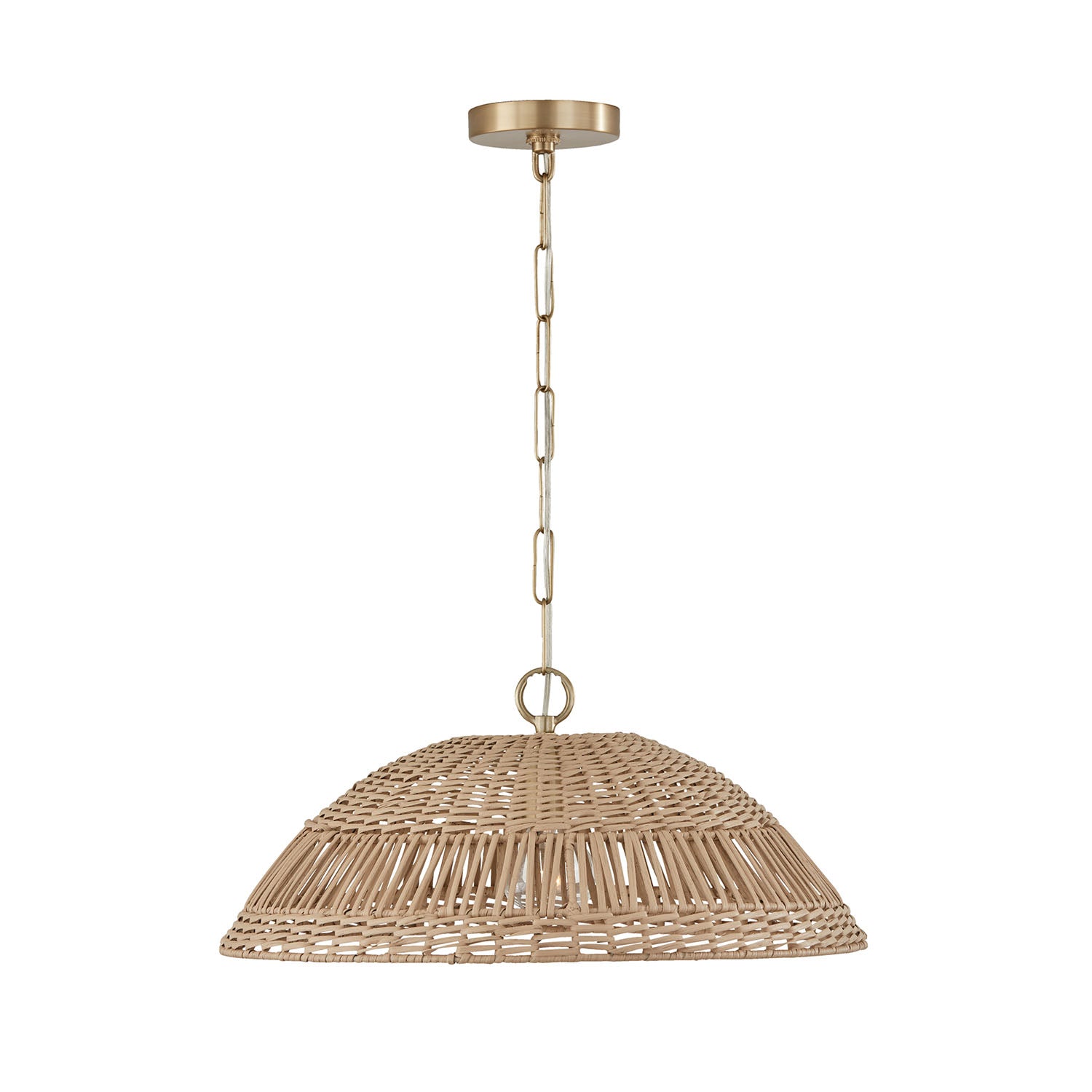 Naomi 1 Light Pendant - Small - Matte Brass – Coastal Lighting