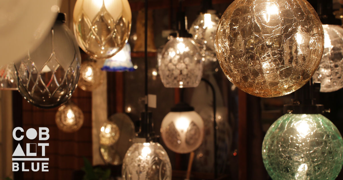 大阪谷町のランプショップ・ギャラリー【コバルトブルー】