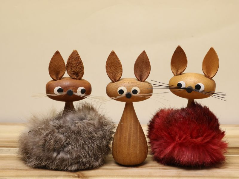 北欧チークオブジェ/チークのウサギ - 北欧雑貨と北欧食器の通販サイト