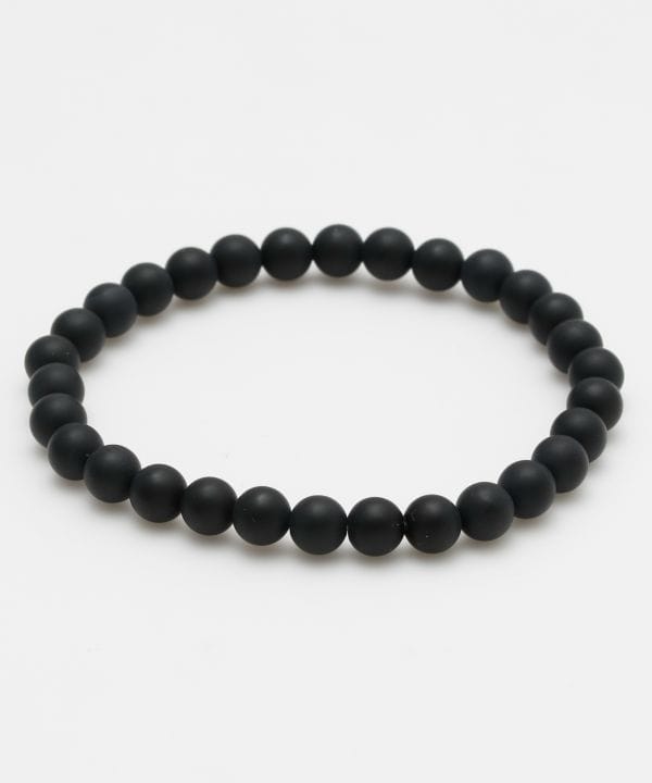 フロスティブラックオニキス6mmブレスレット(FROSTY BK ONYX): 『岩