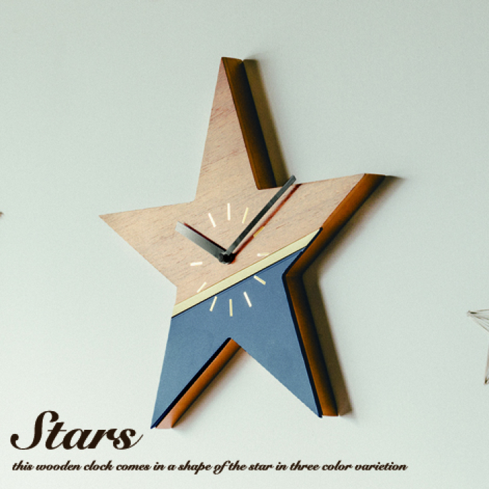 時計 壁掛け時計 星型 おしゃれ 北欧 静音 アンティーク レトロ モダン