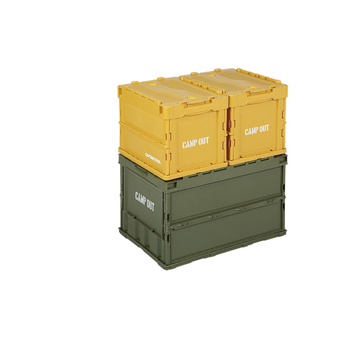 キャンプアウト FDコンテナ50（オリーブ） - アウトドア・キャンプ用品
