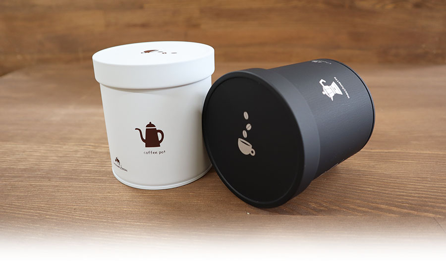 新・オリジナルキャニスター缶 コーヒー豆専門店 キャラバンサライ