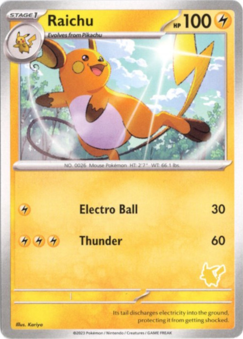 ライチュウ 海外版 英語版 Raichu 海外限定イラスト【Card Chicken】