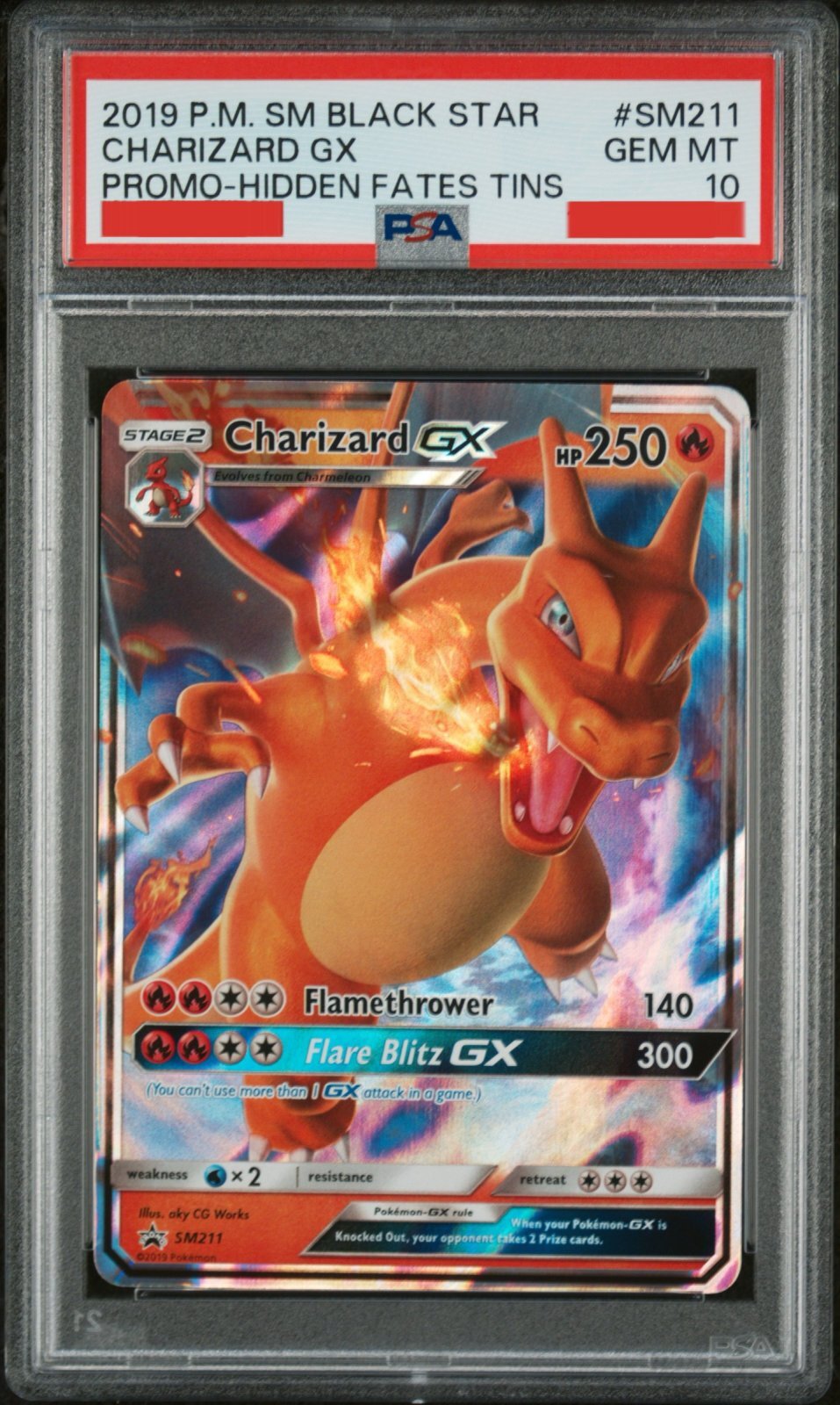 リザードンGX 海外版 英語版 プロモ Charizard GX - SM211 - PSA10