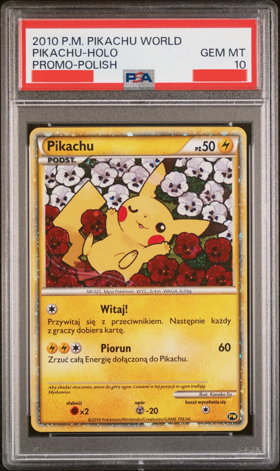 ピカチュウワールド こんにちはピカチュウ プロモ PSA10 PSA10鑑定済