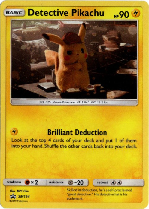 名探偵ピカチュウ 海外版 英語版 ホロ プロモ Pikachu - SM194 -【Card