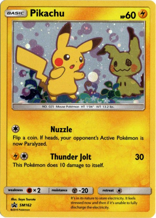 ピカチュウ 海外版 英語版 ホロ プロモ Pikachu - SM162 -【Card Chicken】