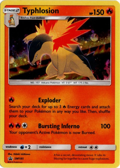 バクフーン 海外版 英語版 ホロ プロモ Typhlosion - SM185 -【Card