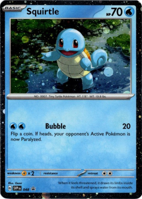 ゼニガメ 海外版 英語版 ホロ プロモ Squirtle - SVP048 -【Card Chicken】
