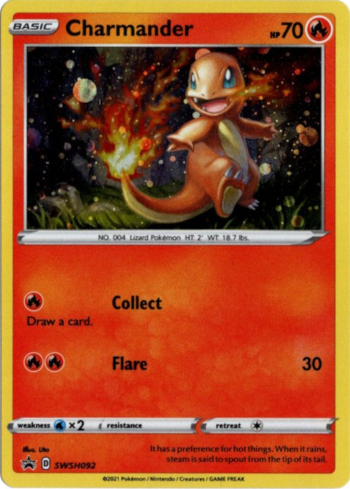 ヒトカゲ 海外版 英語版 ホロ プロモ Charmander - SWSH092 -【Card