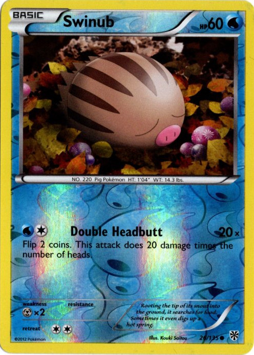 ウリムー 海外版 英語版 リバホロ Swinub - 26/135 -【Card Chicken】