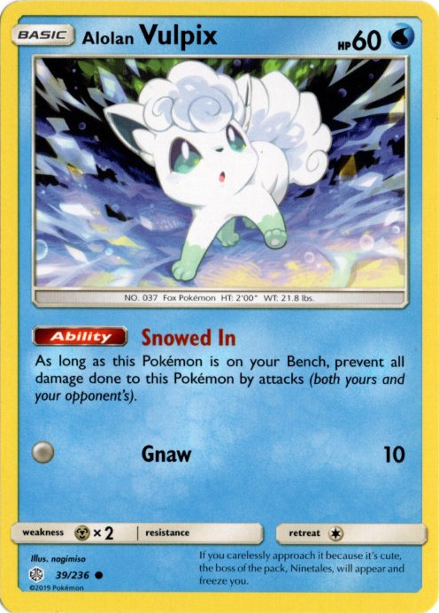 アローラロコン 海外版 英語版 Alolan Vulpix - 39/236 -【Card Chicken】