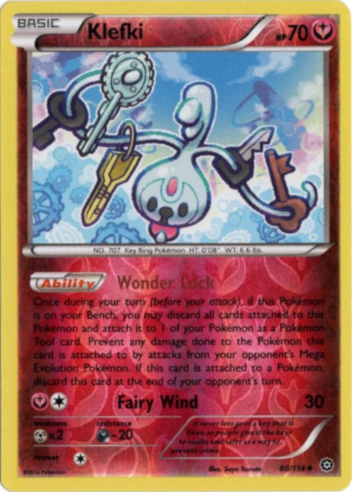 クレッフィ 海外版 英語版 リバホロ Klefki - 80/114 -【Card Chicken】