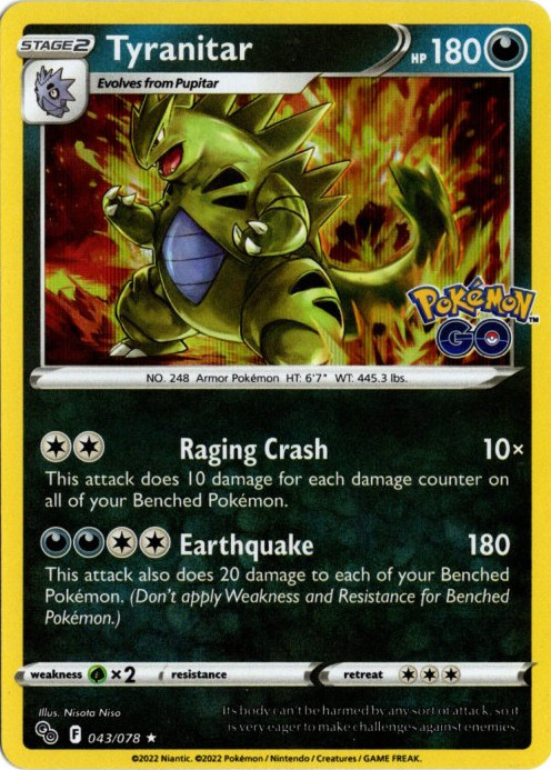 バンギラス 海外版 英語版 Tyranitar - 043/078 -【Card Chicken】