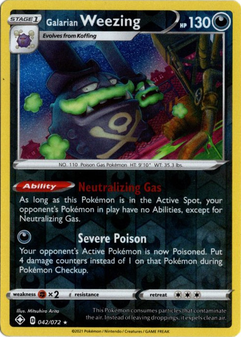 ガラルマタドガス 海外版 英語版 リバホロ Galarian Weezing - 042/072