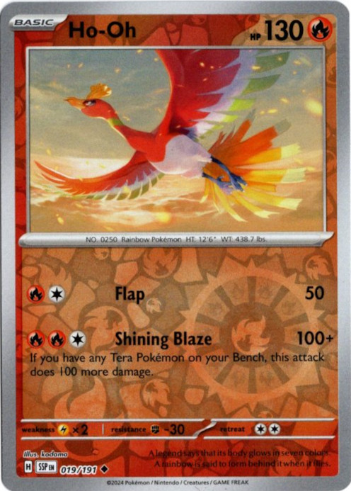 ホウオウ 海外版 英語版 リバホロ Ho-Oh - 019/191 -【Card Chicken】