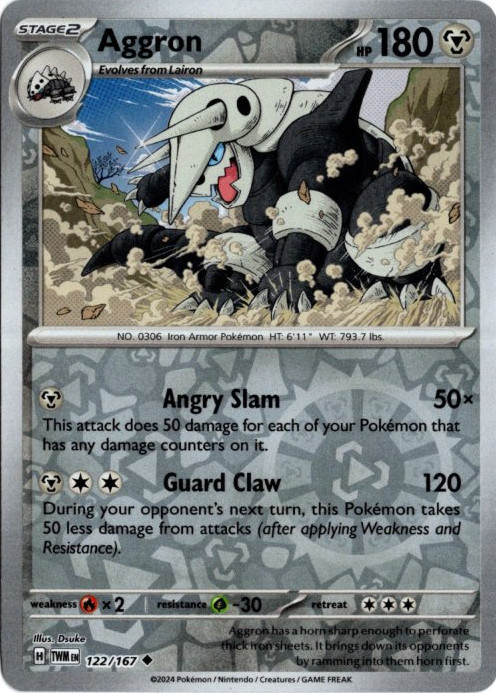 ボスゴドラ 海外版 英語版 リバホロ Aggron - 122/167 -【Card Chicken】