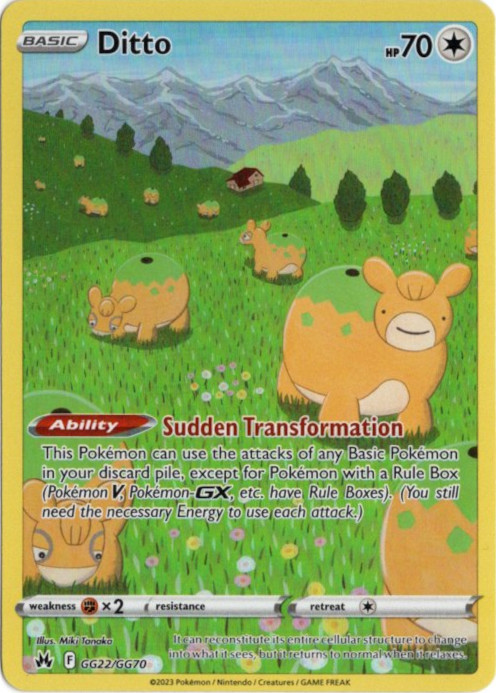 メタモン AR 海外版 英語版 Ditto - GG22/GG70 -【Card Chicken】