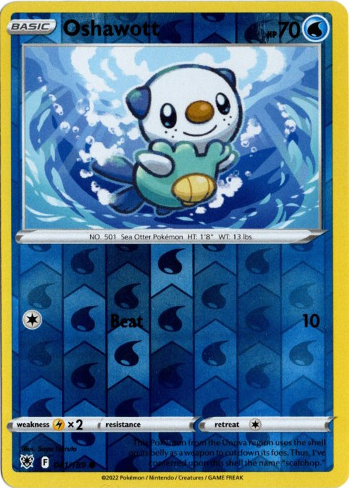 ミジュマル 海外版 英語版 リバホロ Oshawott - 041/189 -【Card Chicken】
