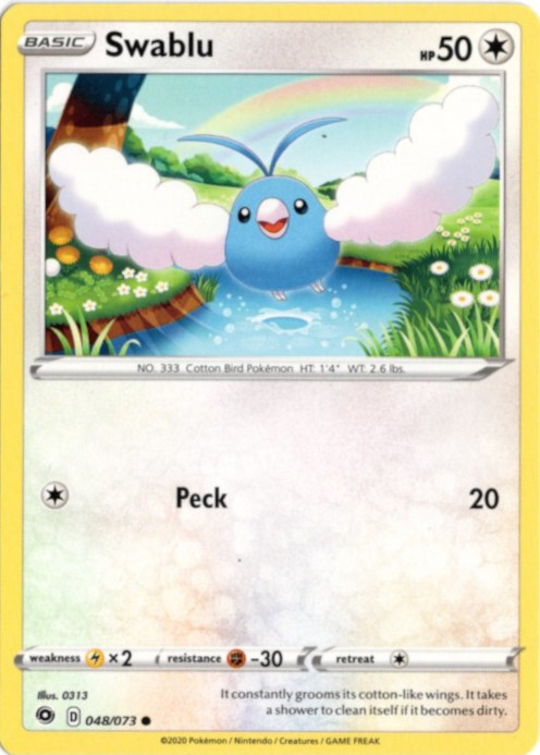 チルット 海外版 英語版 Swablu - 048/073 -【Card Chicken】