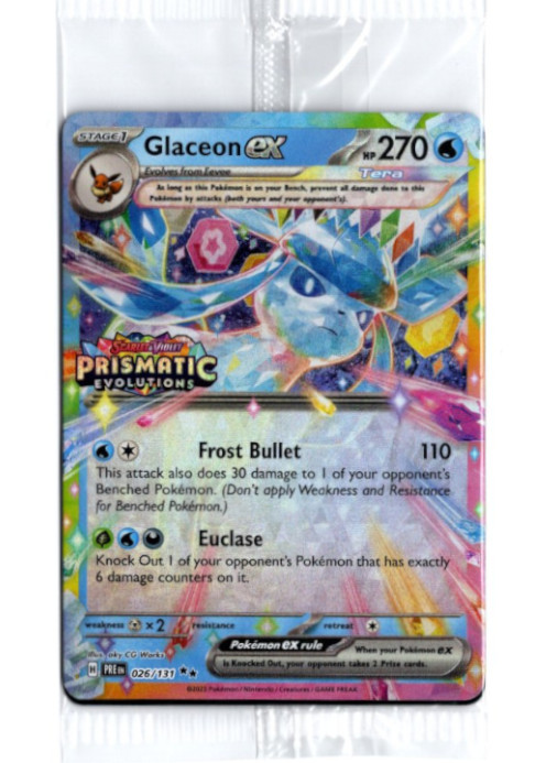 グレイシアex 海外版 英語版 Prismatic Evolutions ロゴ プロモ