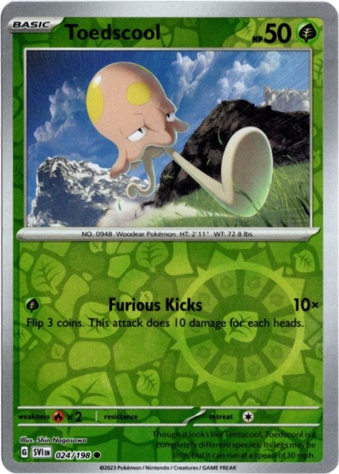 ノノクラゲ 海外版 英語版 リバホロ Toedscool - 024/198 -【Card