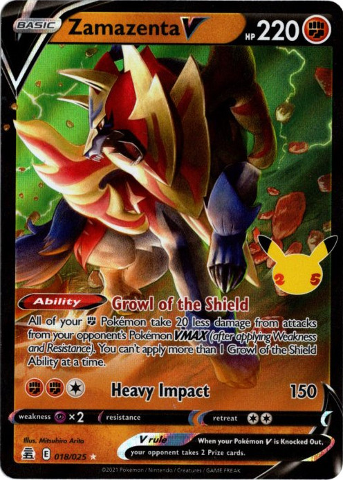 ザマゼンタV 海外版 英語版 25th Zamazenta V - 18/25 -【Card Chicken】