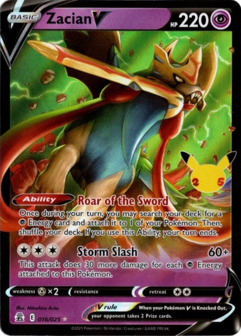 ザシアンV 海外版 英語版 25th Zacian V - 16/25 -【Card Chicken】