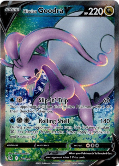 ヒスイヌメルゴンV SR 海外版 英語版 Hisuian Goodra V - 187/196