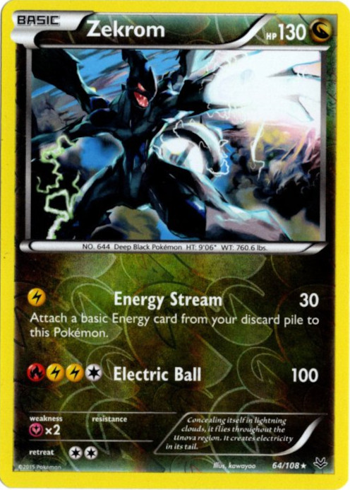 ゼクロム 海外版 英語版 リバホロ Zekrom - 64/108 -【Card Chicken】