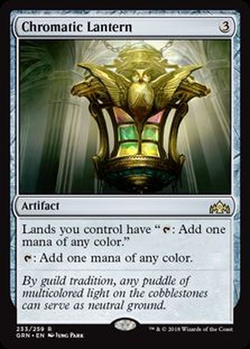 FOIL)(プロモスタンプ)彩色の灯籠/Chromatic Lantern《英語》【GRN】