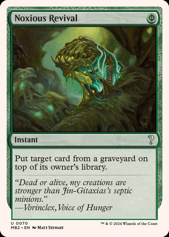 有毒の蘇生/Noxious Revival《英語》【Reprint Cards(Mystery Booster2)】