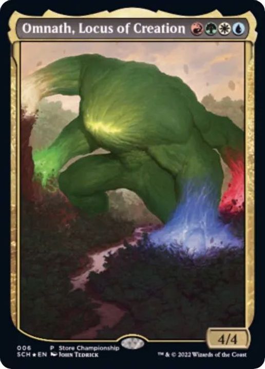 EX+](FOIL)(フルアート)創造の座、オムナス/Omnath, Locus of Creation