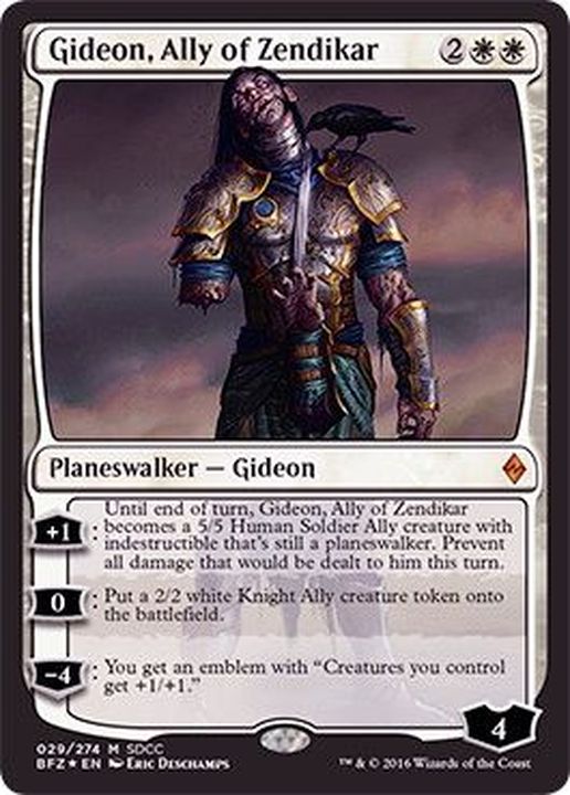 FOIL)(2016)ゼンディカーの同盟者、ギデオン/Gideon, Ally of Zendikar