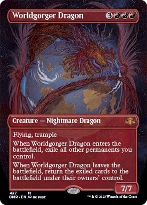フルアート)世界喰らいのドラゴン/Worldgorger Dragon《英語》【DMR】
