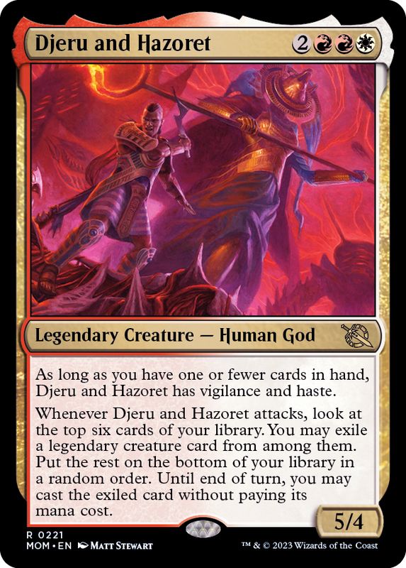 EX+](FOIL)デジェルとハゾレト/Djeru and Hazoret《英語》【MOM】