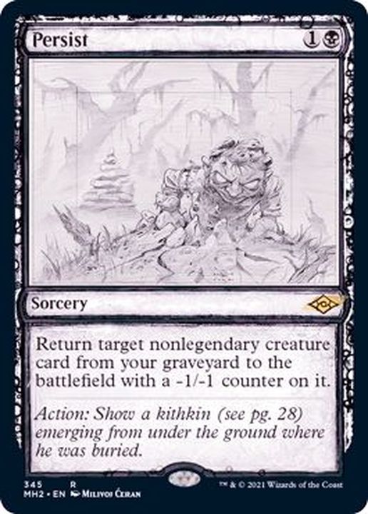 FOIL)(スケッチアート)頑強/Persist《英語》【MH2】